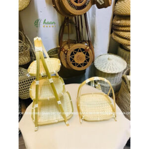 Kệ mẹt tre vuông bày trí bàn ăn, decor chụp ảnh, trang trí tiệc; Party